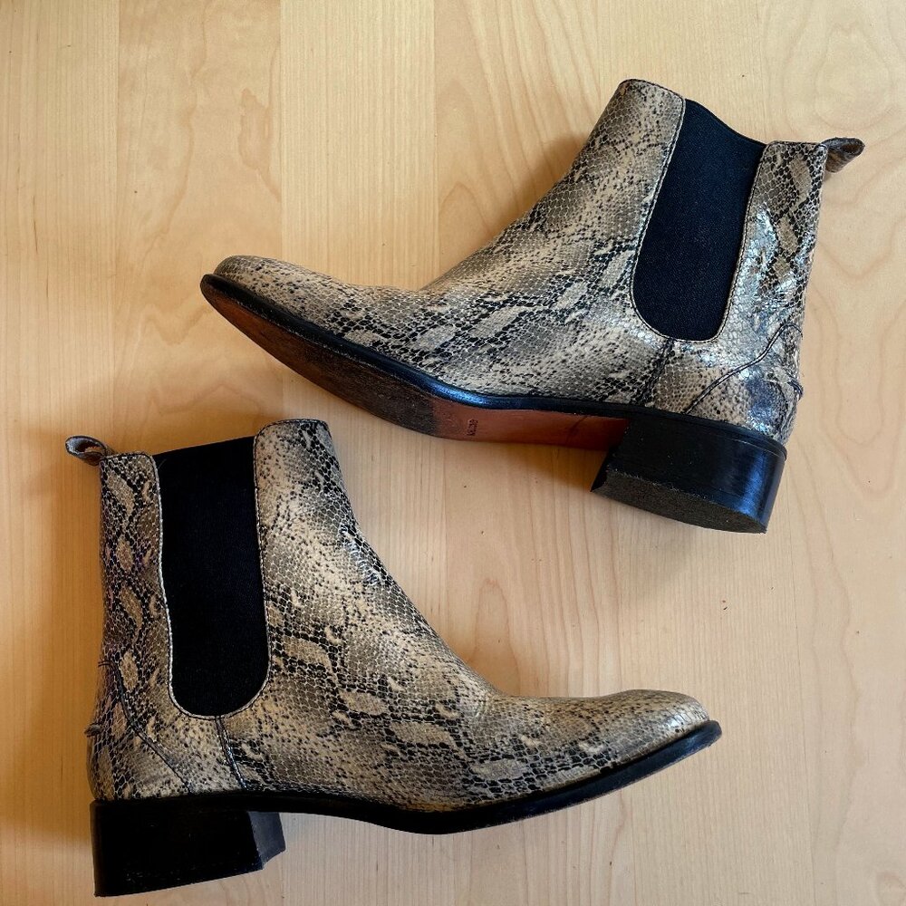 Rachel Comey Thora Boot in Champagne Snake Print 7 S857